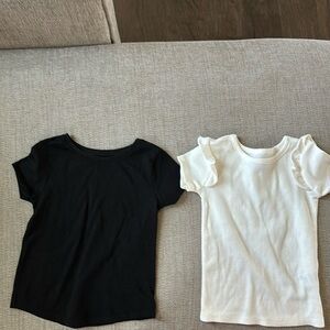 2 Garanimals tshirts. One ribbed with ruffle sleeve. Size 2t